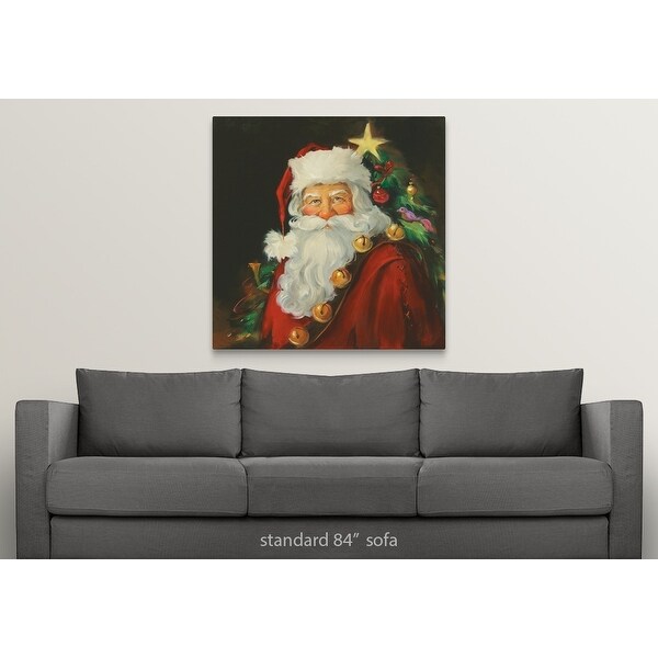 GreatBIGCanvas "Santa Portrait" by Susan Comish Christmas Canvas Wall Art