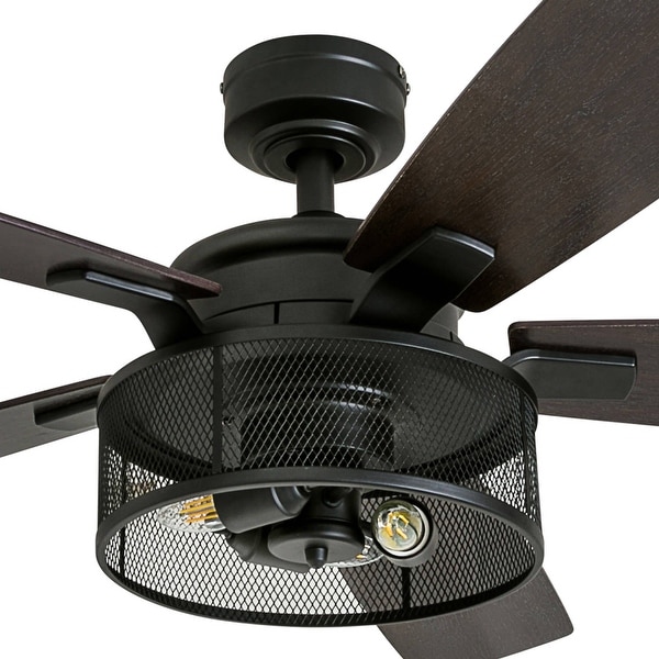 Honeywell Carnegie Black Mesh LED Ceiling Fan with Remote