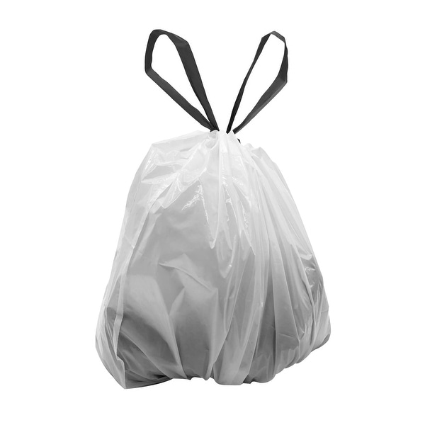 Drawstring Trash Bags, 49 Liter / 13 Gallon, White, 45 Count - N/A