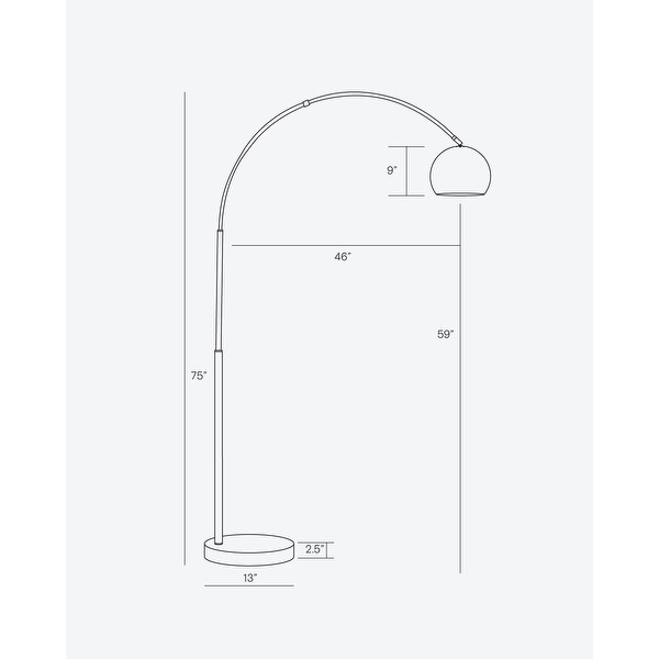 Brightech Olivia LED Floor Lamp - Brass.