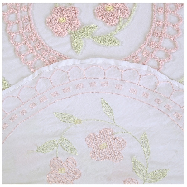 Better Trends Bloomfield Floral Tufted Chenille Cotton Bedspread