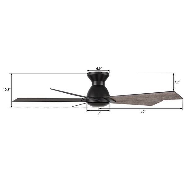 Bijou 52-inch Indoor Ceiling Fan with Remote & Reversible DC motors. - N/A
