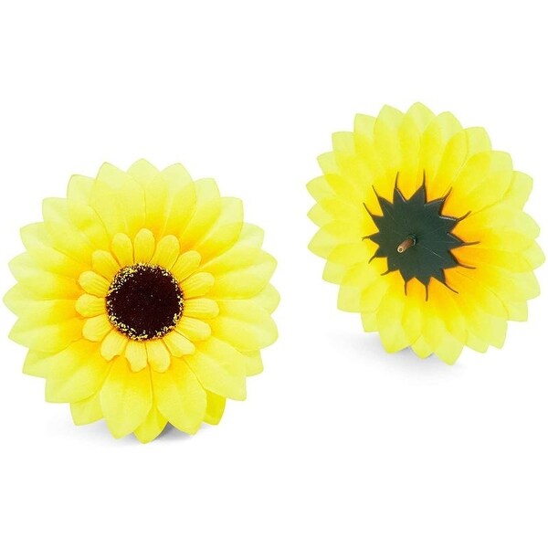 36pc Artificial Fake Silk Sunflower Head for Wedding Bouquet Home Decor DIY - 5.5"