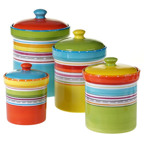 Certified International Mariachi Collection 4 piece Canister Set