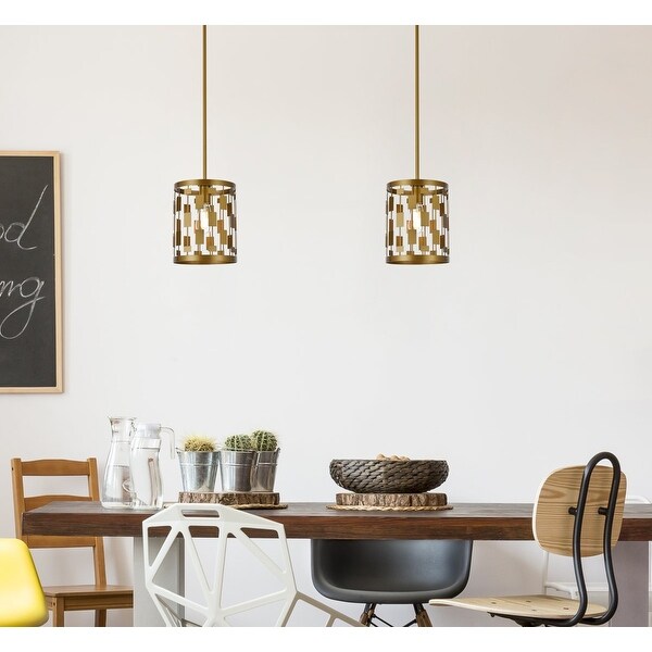 Lucy 1 Light Pendant in black - 10 Inch