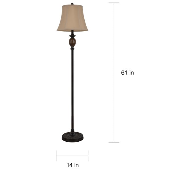 61-inch Bronze Finished Floor Lamp