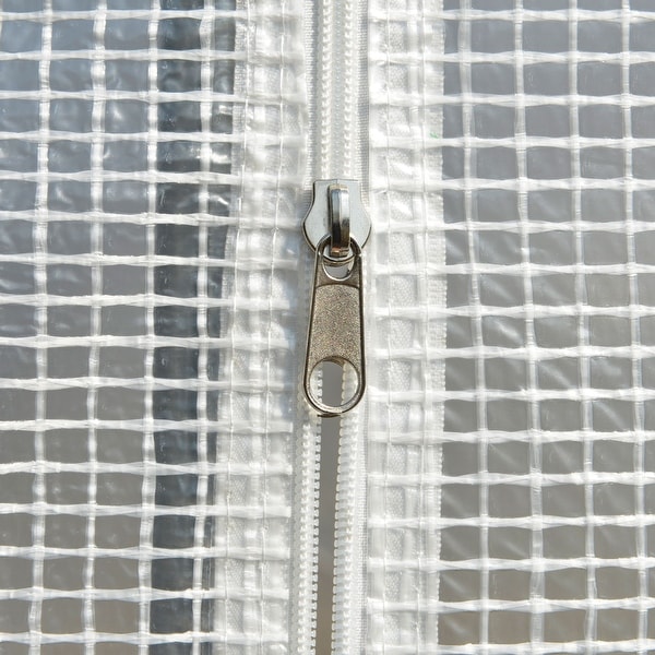 Outsunny 10' x 7' x 7' Walk-in Tunnel Greenhouse, Outdoor Plant Nursery with Quality PE Cover, Zipper Doors White