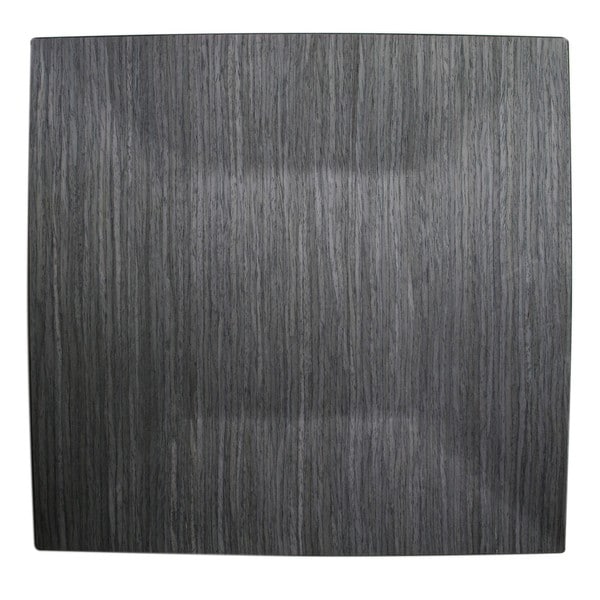 13" Gray Pine Square Charger Plate