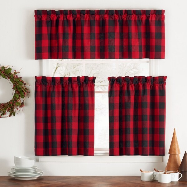 Farmhouse Living Holiday Buffalo Check Window Valance - 60"x15"