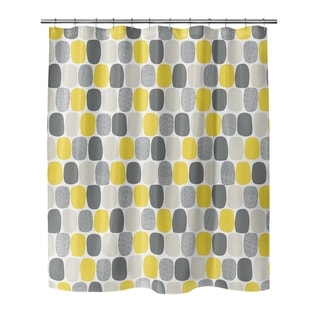 MID CENTURY OVALS YELLOW Shower Curtain By Kavka Designs