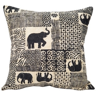 Pillow Decor Zakouma Elephant Throw Pillow 20x20