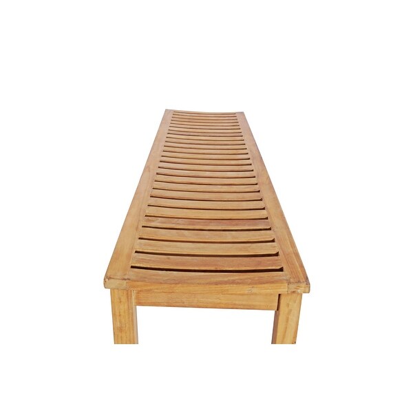 Teak Wood Lagos Bathroom Shower Bench, 6 Foot - N/A