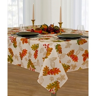 Swaying Leaves Allover Print Fall Tablecloth