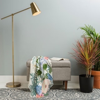 Deny Designs Sweet Floral Woven Throw Blanket (50 in x 60 in)