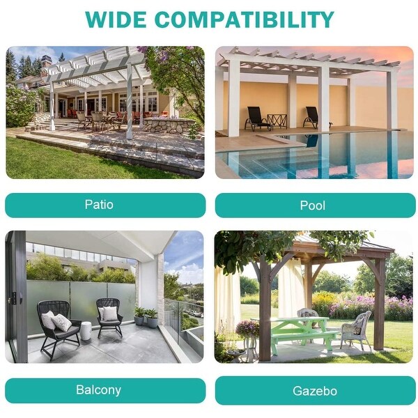 Pro Space Outdoor Waterproof Porch Curtains UV Ray Protected Fade Resistant and Mildew Resistant,Dark Blue (1 Panel)