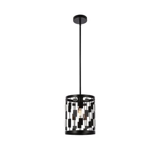 Lucy 1 Light Pendant in black - 10 Inch