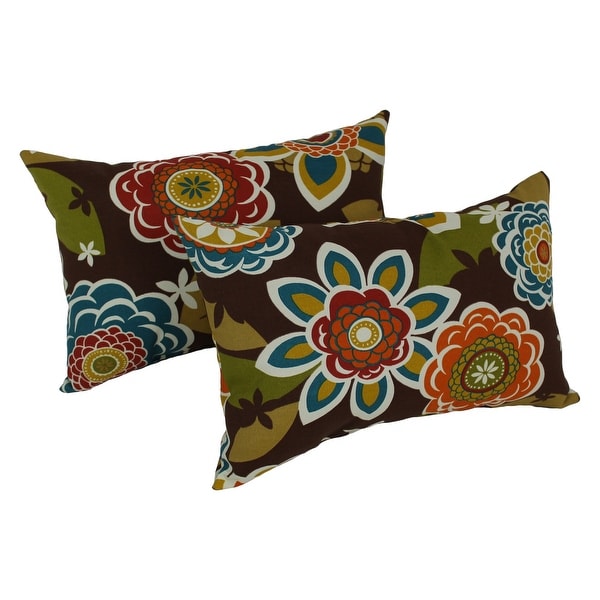 19-inch by 11-inch Outdoor Throw Pillows (Set of 2, Multiple Patterns) - 19 x 11