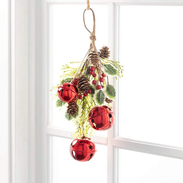 Sullivans Bell Artificial Swag 12.5"H Green - 5"L x 3"W x 12.5"H