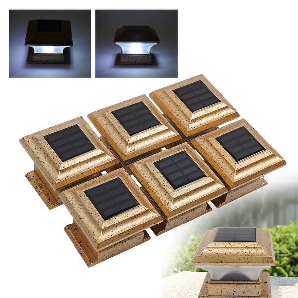 Solar Post Lights Waterproof Outdoor LED Cap Fence Lights
