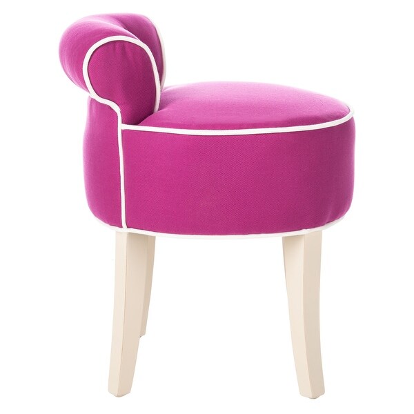 SAFAVIEH Georgia Fuchsia Vanity Stool - 17.9" x 19" x 22.8"