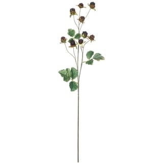 Sullivans Artificial Blackberry Spray 27.25"H Black Flowers - 7"L x 5"W x 27.25"H