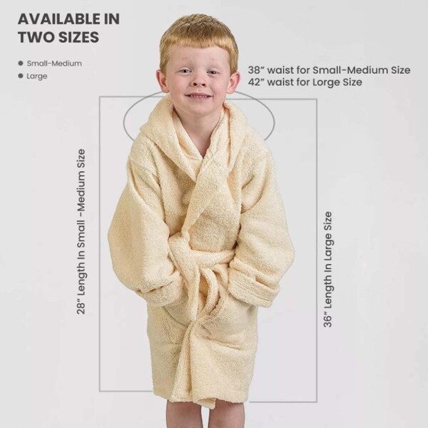 Luxurious Cotton Collection Kids Hooded Bath Robe