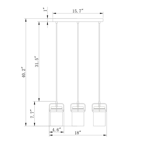 Joanna Oil Rubbed Bronze 5-Light Pendant with Clear Glass Shade