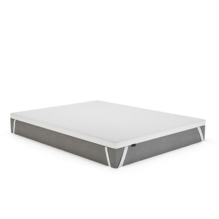 FlexPedic Flex Fresh 2 Inch Gel Infused Memory Foam Mattress Topper, Full Size - White