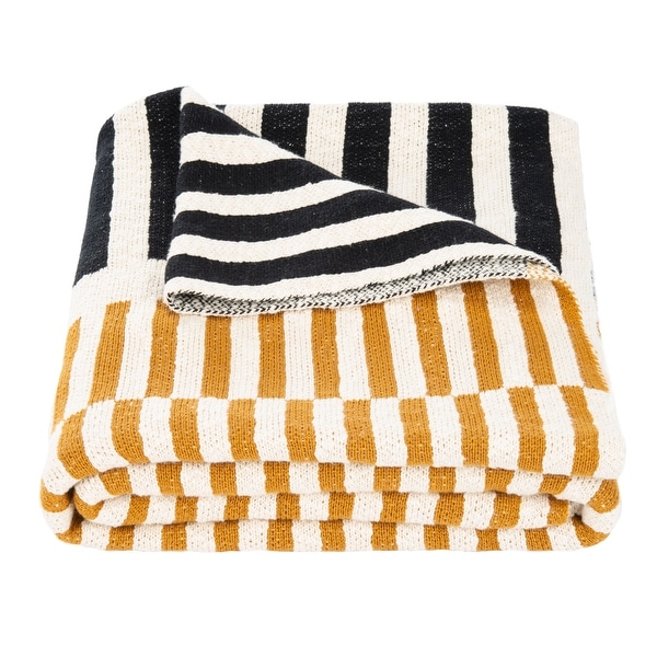 SAFAVIEH Lupin 50 x 60-inch Stripe Cotton Throw Blanket