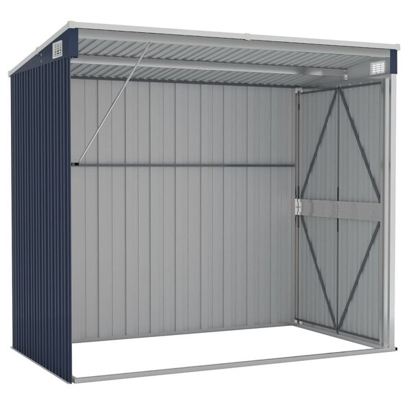 Anthracite Wall-mounted Garden Shed 46.5x76.4x70.1 Inch Steel