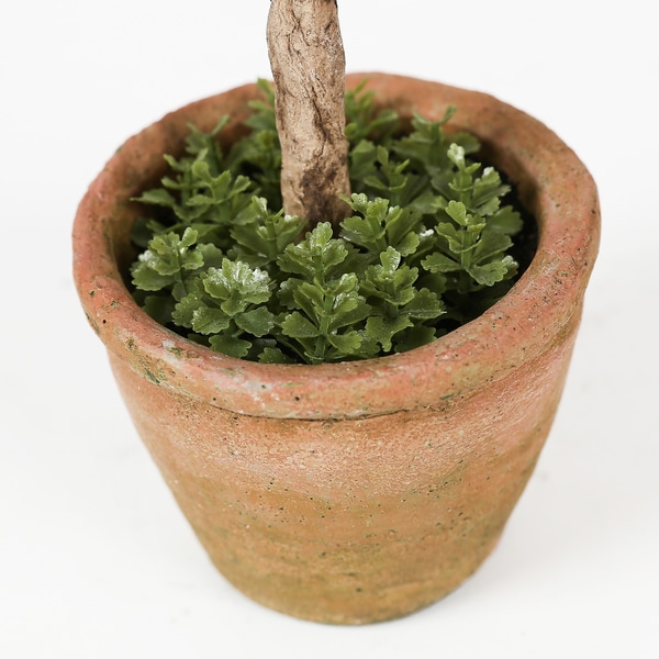 1.1-Foot Artificial Topiary Double Boxwood Tree