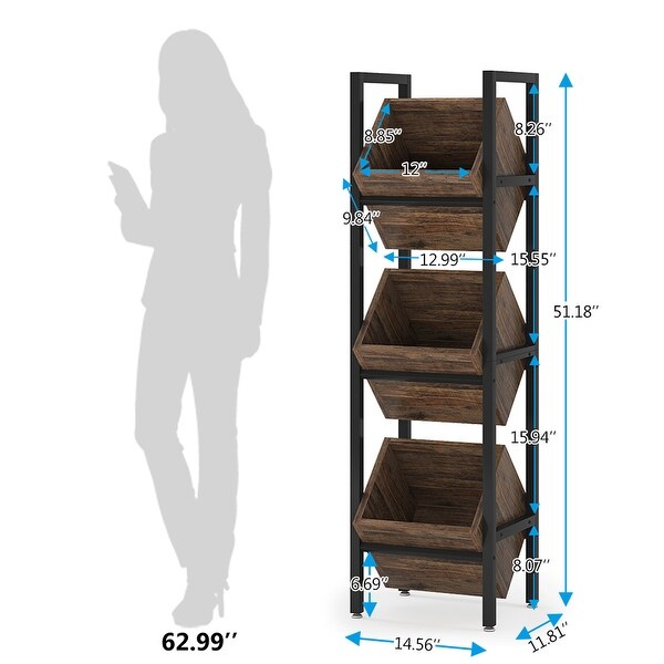 Freestanding Floor Wooden Wine Storage Stand