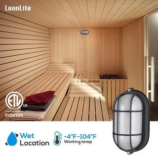 Bulkhead Hallway Wall Light 4 Inch Black Nautical Wall Sconces E26 Socket - 2PACK