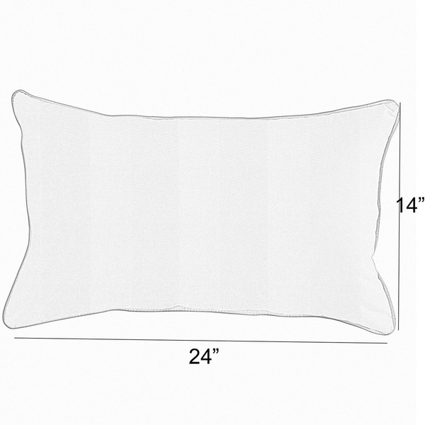 Palms Blue and White Oblong Indoor/Outdoor Knife Edge Pillows (Set of 2) by Havenside Home