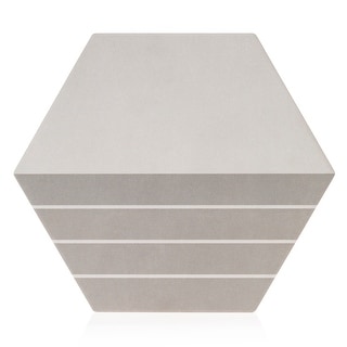 Industry Tile 7"x8" Norway White Lines Porcelain Floor/Wall Tile (5.04 Sq. ft.,18 Pieces per Box)