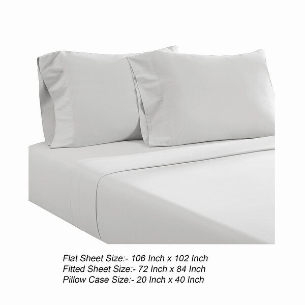 3 Piece Cotton Ultra Soft Bed Sheet Set, Prewashed