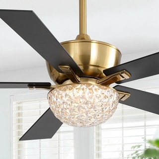 52-IN Chandelier LED Ceiling Fan with Light Kit and Remote(Gold )