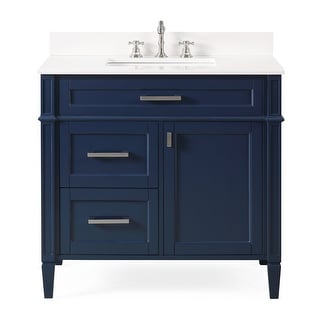 36" Tennant Brand Durand Modern Navy Blue Bathroom Sink Vanity