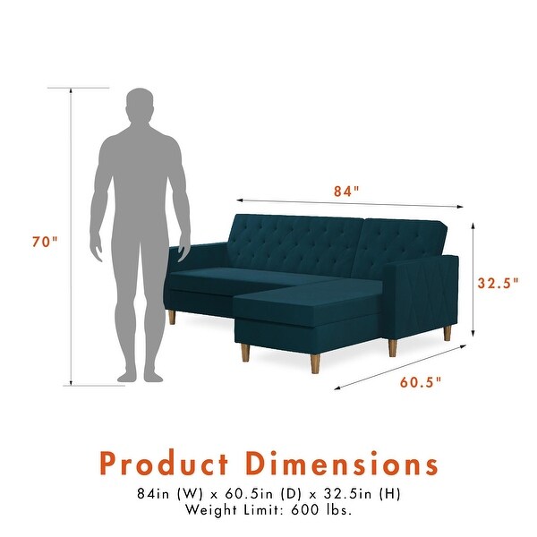 CosmoLiving by Cosmopolitan Liberty Sectional Futon with Storage