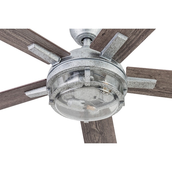 52" Prominence Home Freyr Indoor / Outdoor Craftsman Ceiling Fan, Galvanized