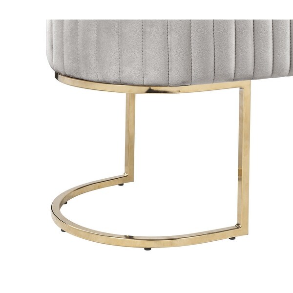 Set of 2 Julianne Velvet Bench with Metal Base