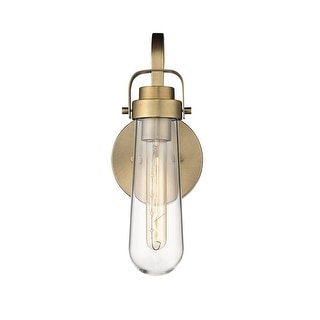 Retro Modern Aged Brass 1 Light Sconce