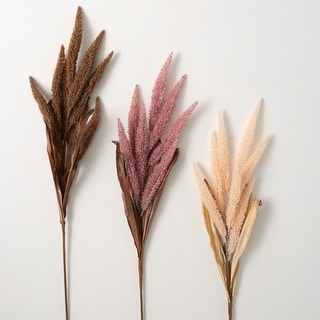 35.5"H Sullivans Tall Desert-Hued Grass Plumes Set of 3, Multicolor - 6.25"L x 6.25"W x 35.5"H