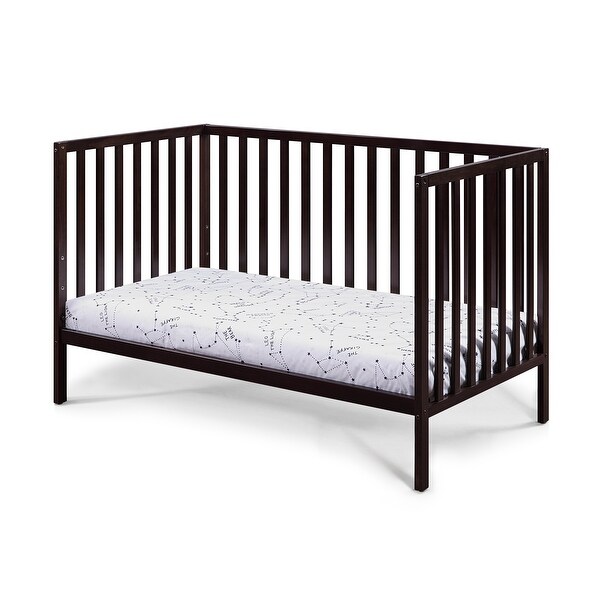 3-in-1 Wood Baby Crib with Guardrail, Island Crib