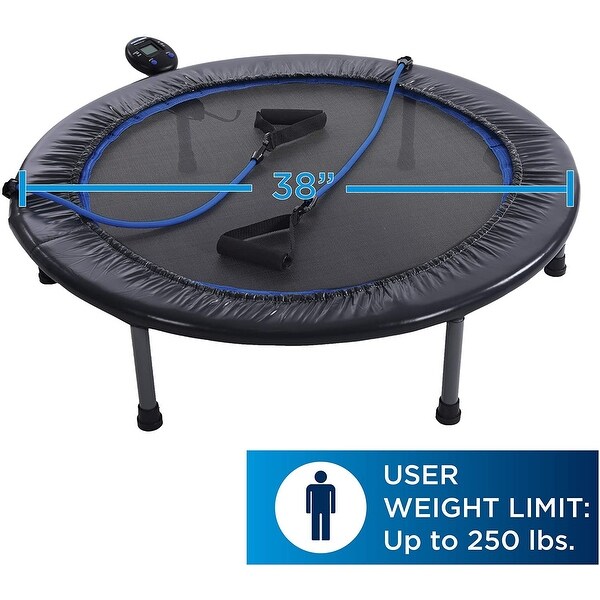 Stamina Products 35-1632 38 Inch Intone Plus Rebounder with Resistance Bands - 11