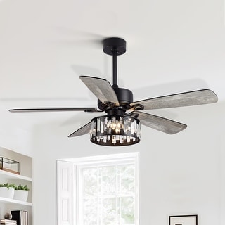 52" 5-Blade Farmhouse Ceiling Fan with Lights Remote Control