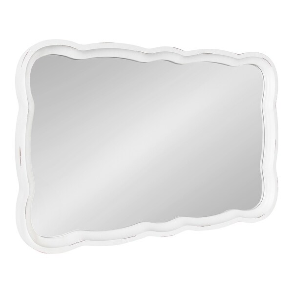 Kate and Laurel Hatherleigh Scallop Wood Wall Mirror - 24x38