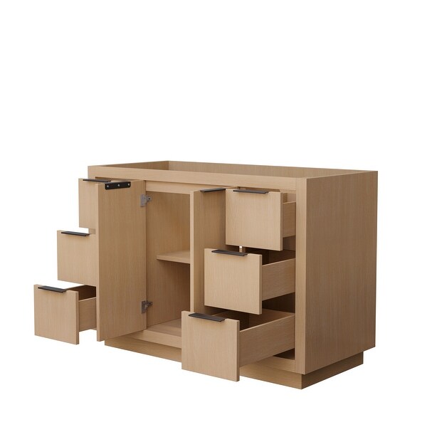 Maroni 48-Inch Light Straw Single Vanity, No Countertop, No Sink