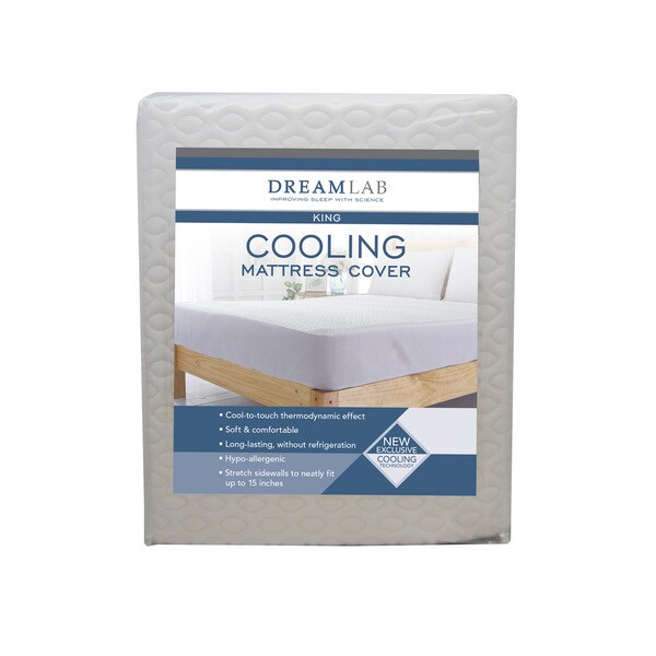 Cooling Jacquard White Mattress Protector