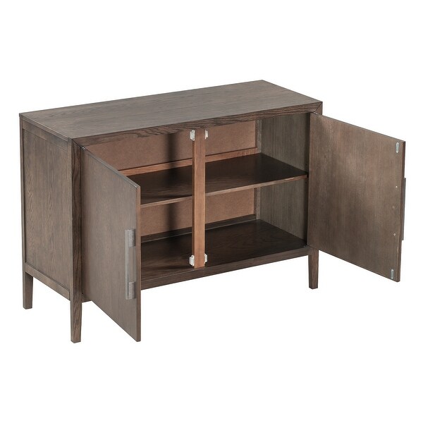Storage Cabinet Sideboard Wooden Cabinet with 2 Metal handles and 2 Doors